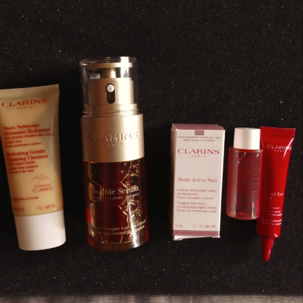 Clarins double serum with samples!!! Bundle